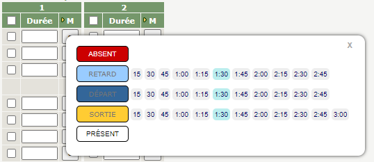 Démonstration du plugin Saisie-Présences